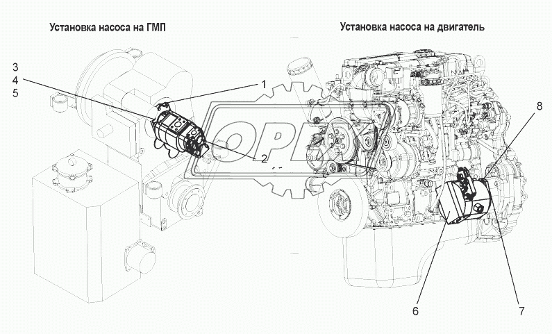 Установка насосов (TL150.43.00.030)