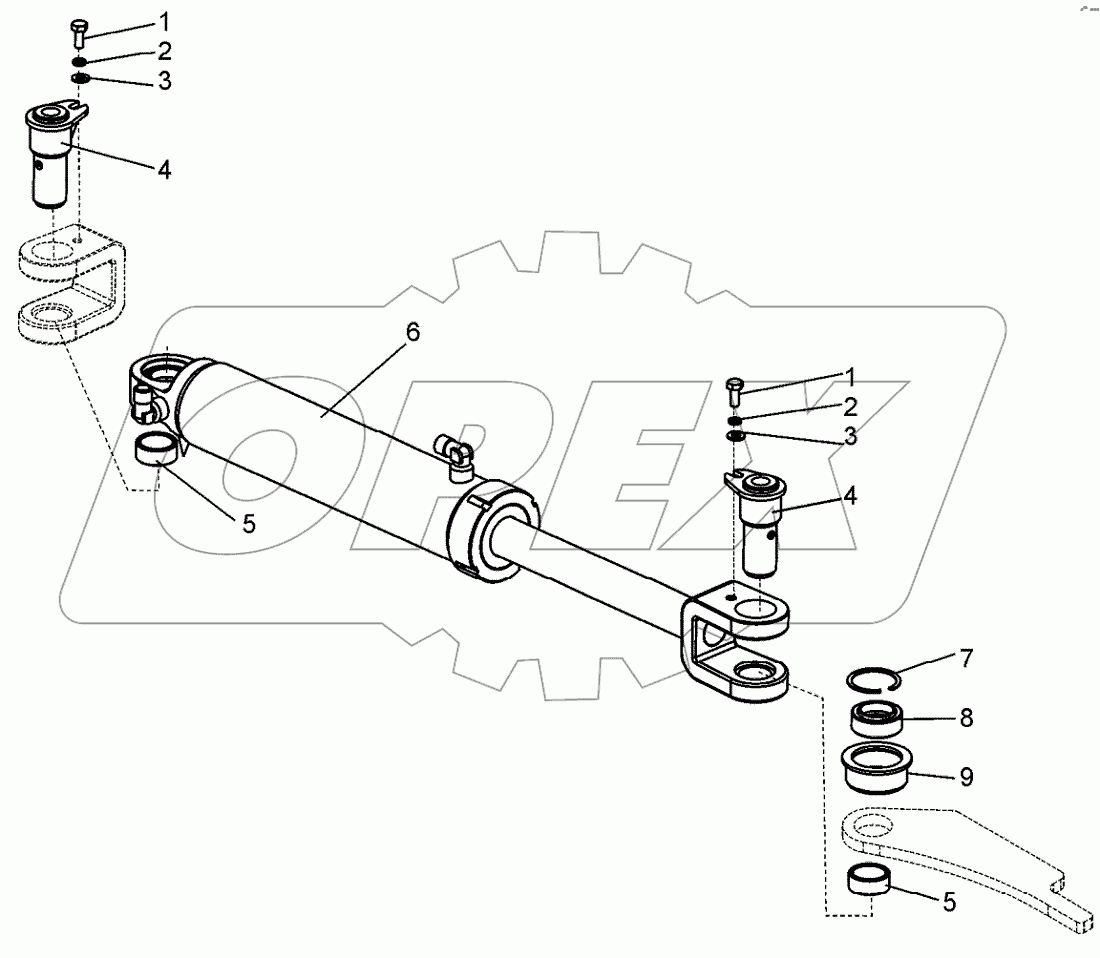  Установка гидроцилиндра