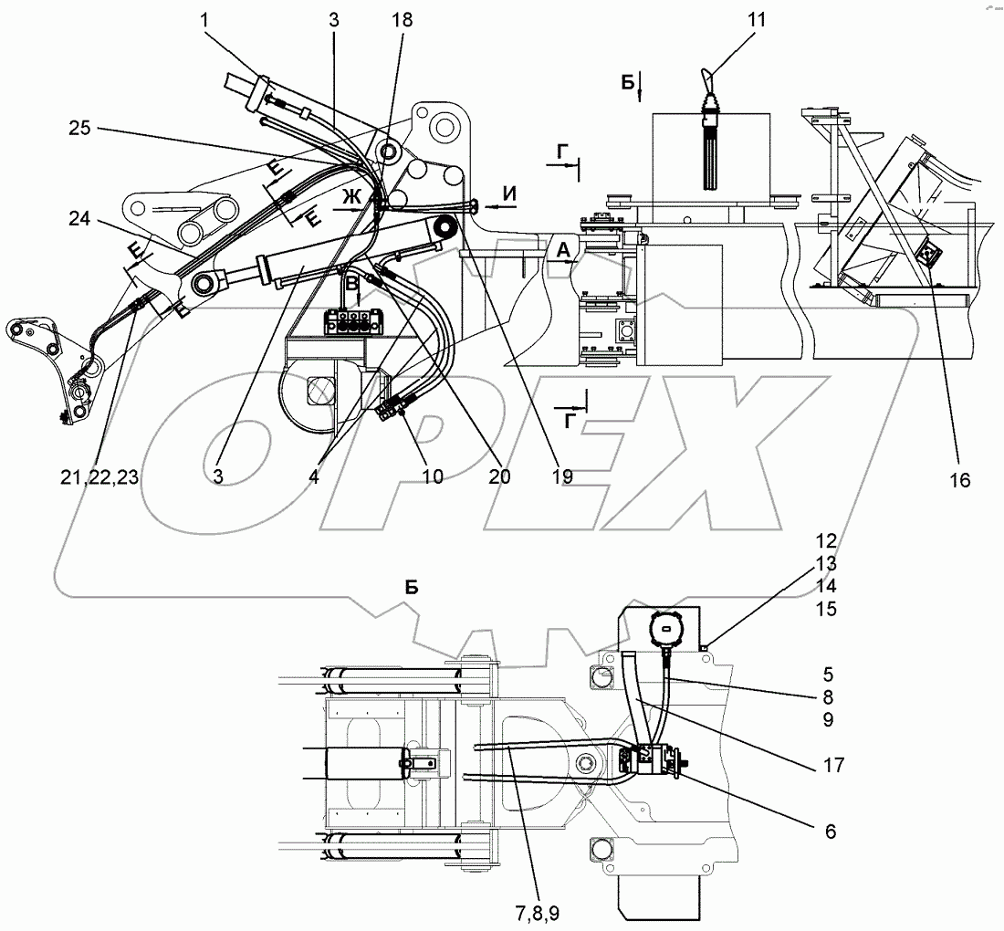  Гидросистема рабочего оборудования