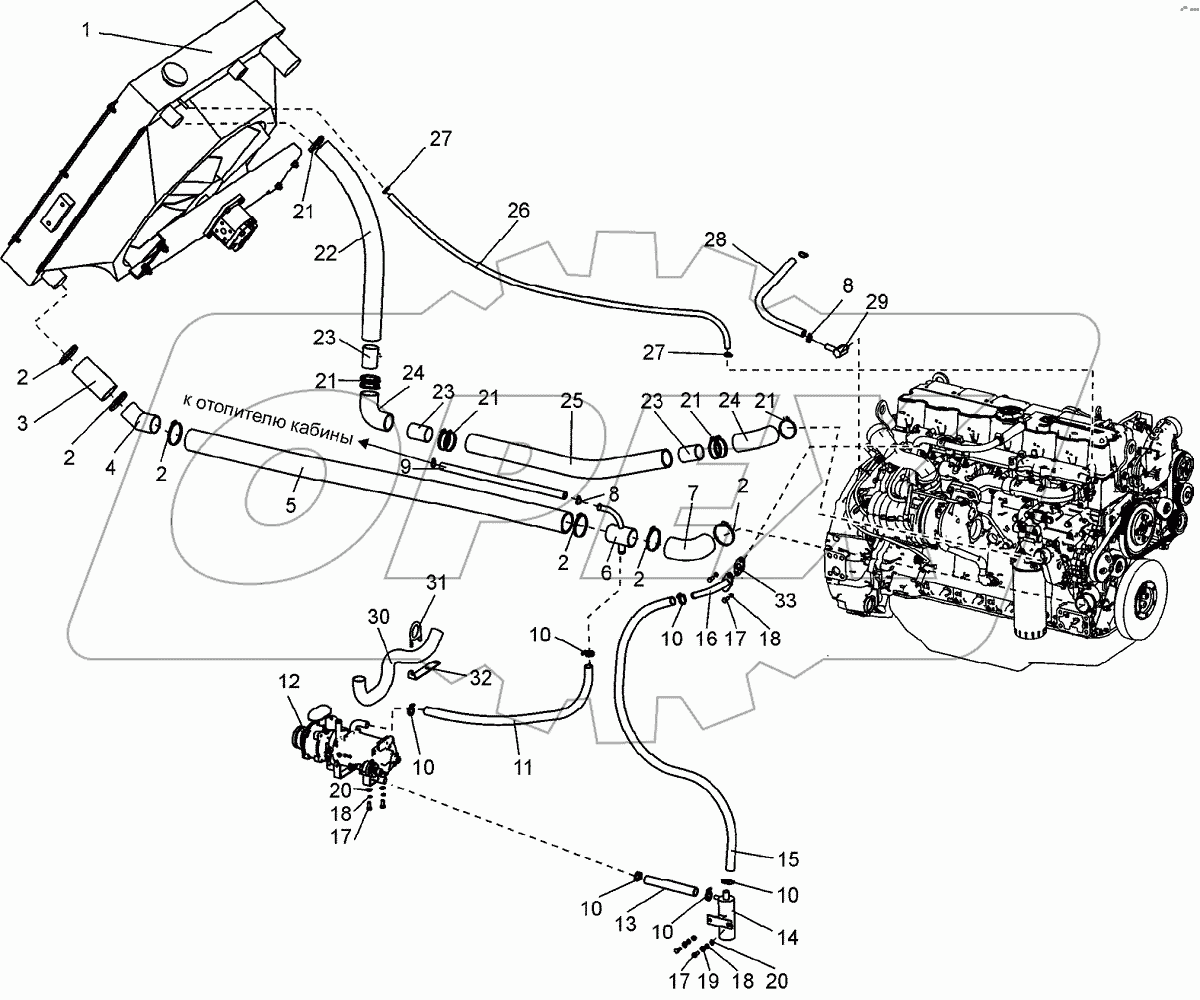  Система охлаждения и разогрева двигателя