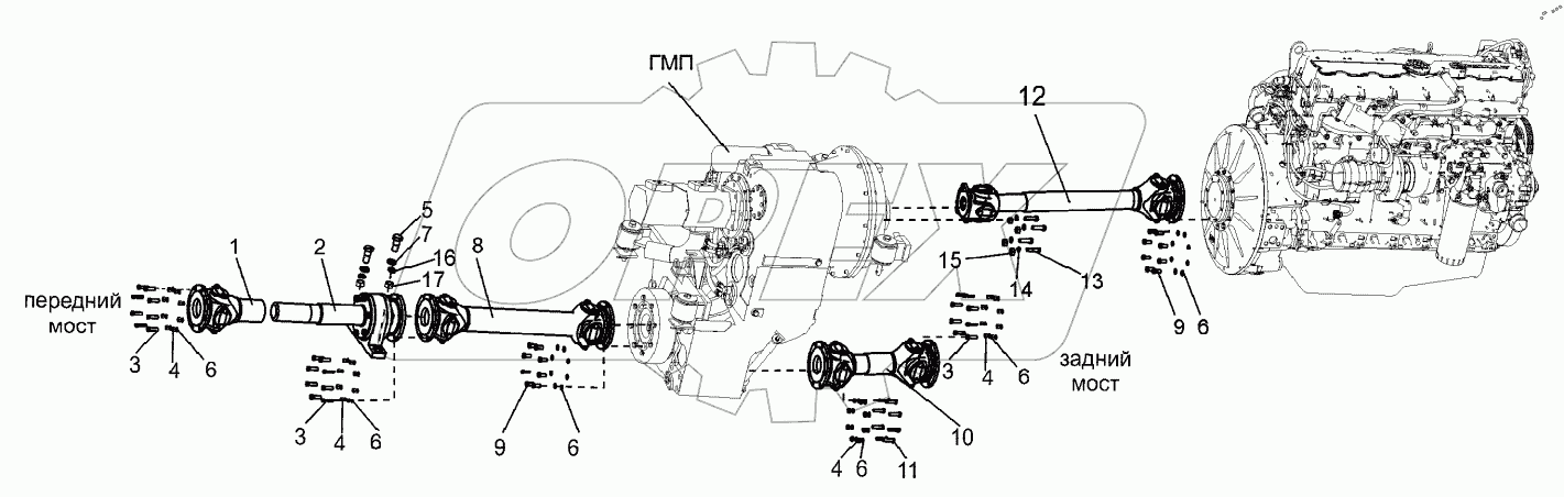  Передача карданная (15502.16.00.000)