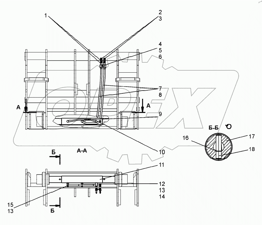  Гидросистема адаптера (TL150.26.43.100)