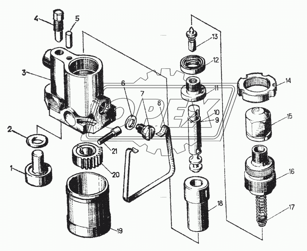 Секция насоса, комплект 16-67-101СП для 1 и 4 цилиндров, 16-67-109СП для 2 и 3 цилиндров