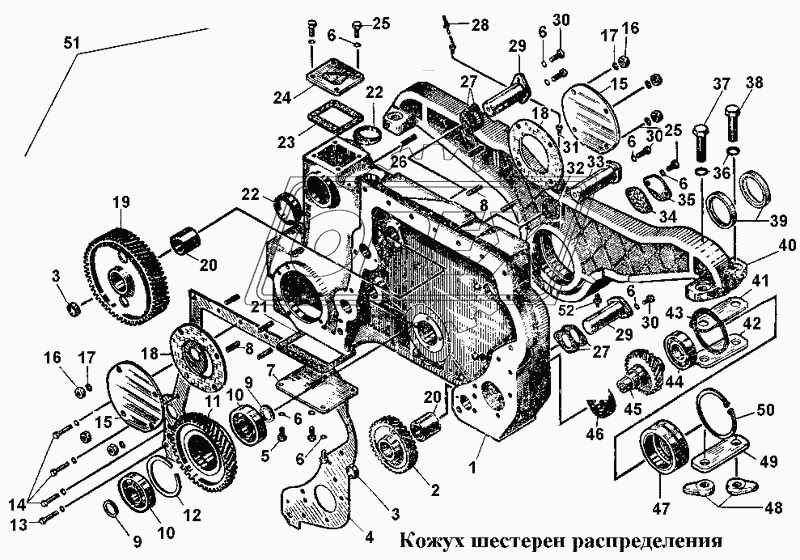 Кожух шестерен распределения