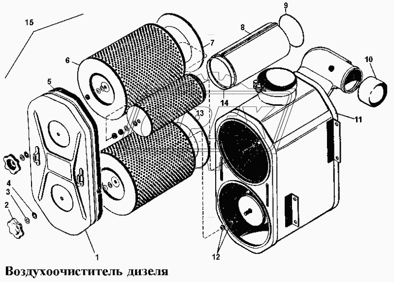 Воздухоочиститель дизеля