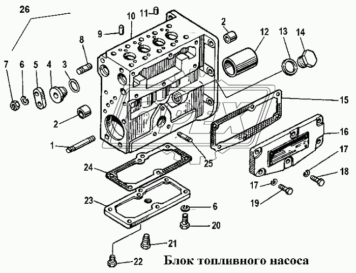 Блок топливного насоса
