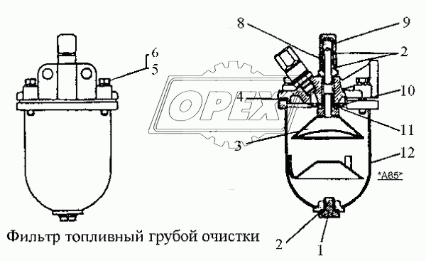 Фильтр топливный грубой очистки