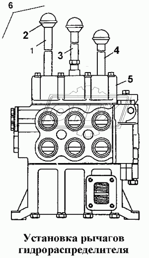 Установка рычагов гидрораспределителя