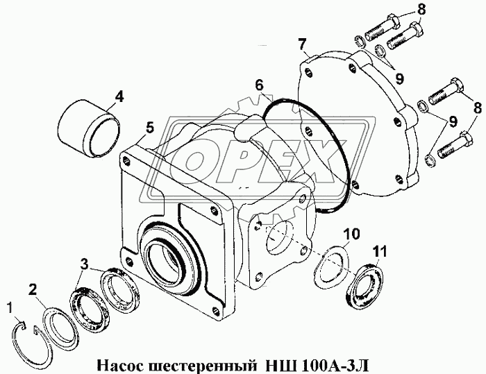 Насос шестеренный НШ100А-ЗЛ