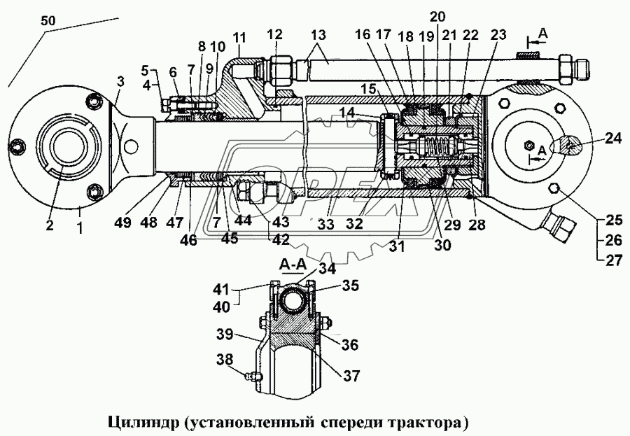 Цилиндр (установленный спереди трактора)