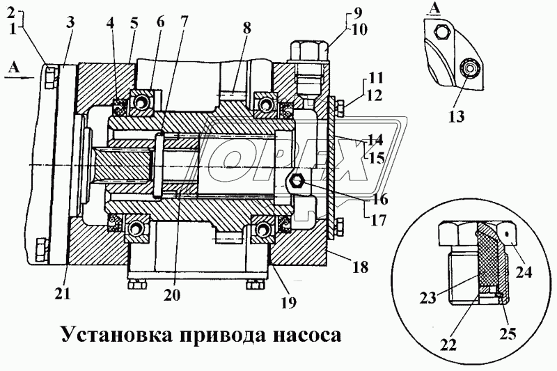 Установка привода насоса 2