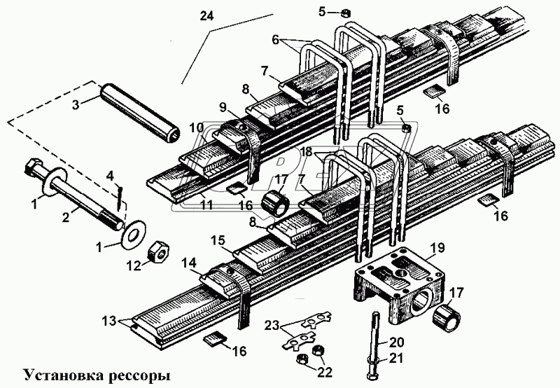 Установка рессоры