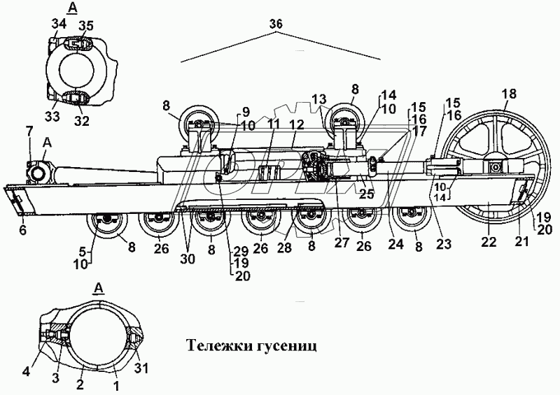 Тележки гусениц 1