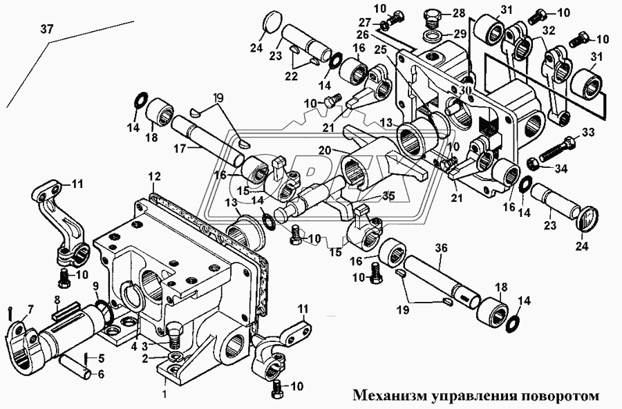 Механизм управления поворотом 1