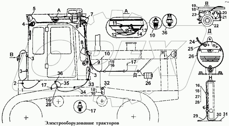 Электрооборудование тракторов Т-170.00