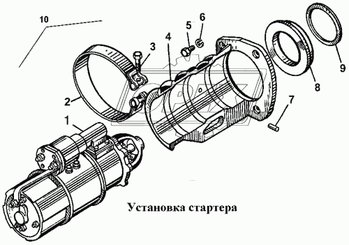 Установка стартера