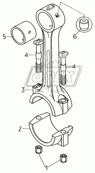 Шатун. Комплект для поставки в запчасти