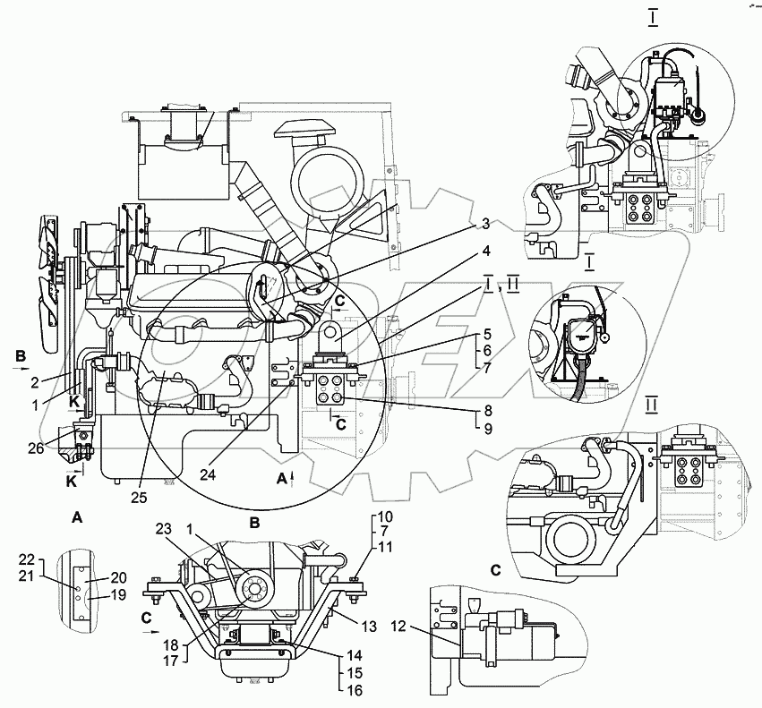 Установка двигателя