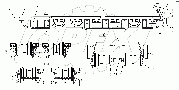 Установка щитков от схода гусениц