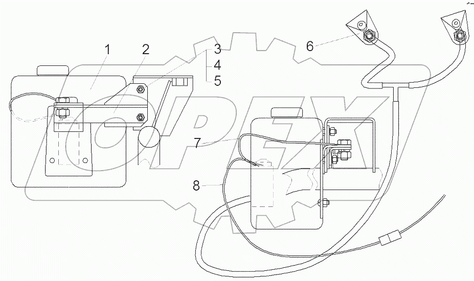 Установка стеклоомывателя