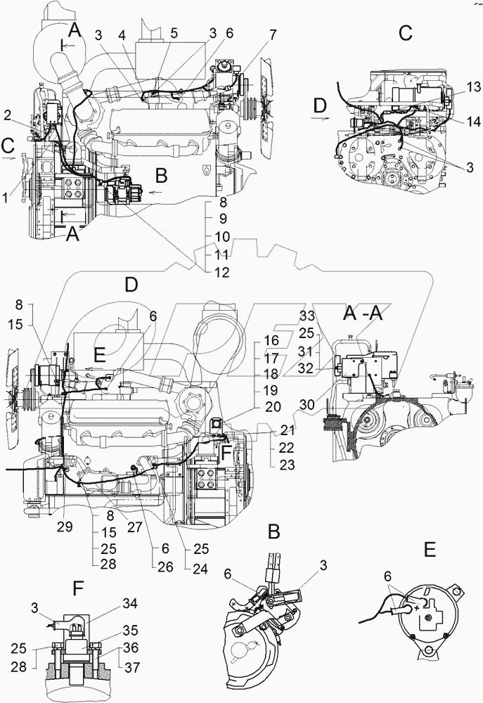 Электрооборудование двигателя ЯМЗ