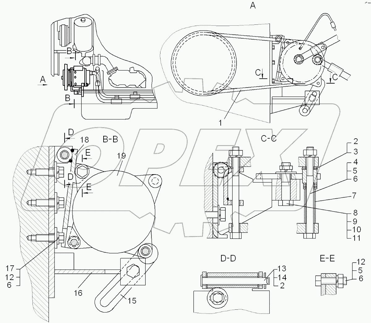 Установка компрессора на двигатель ЯМЗ