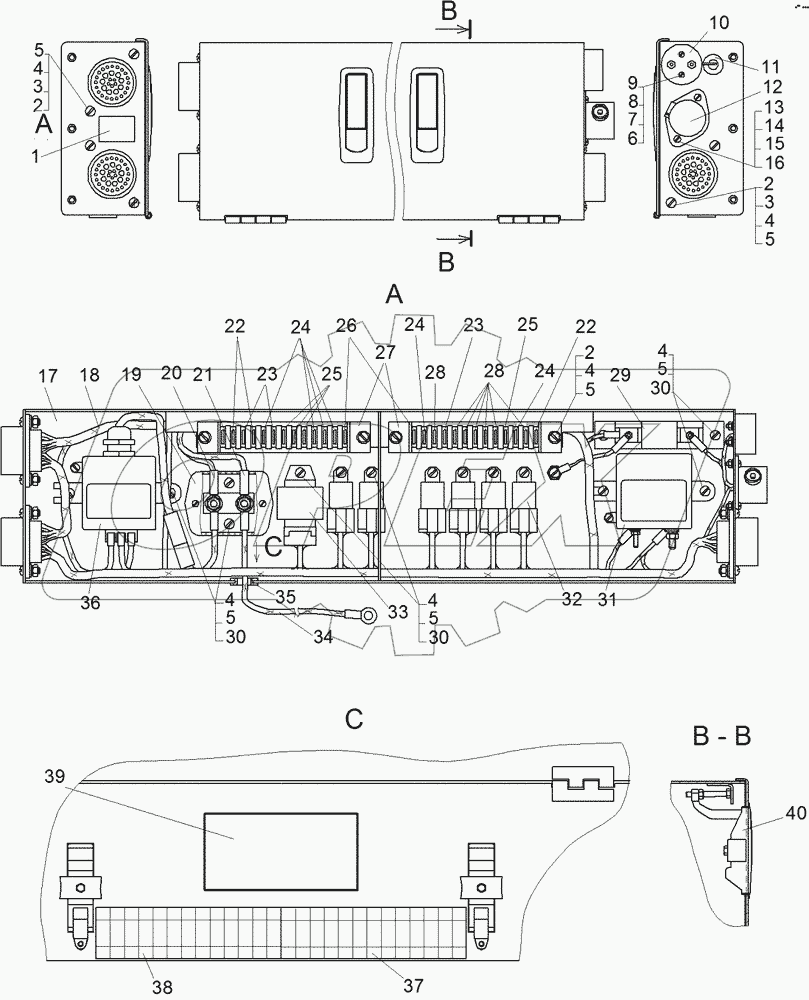 Блок электромонтажный