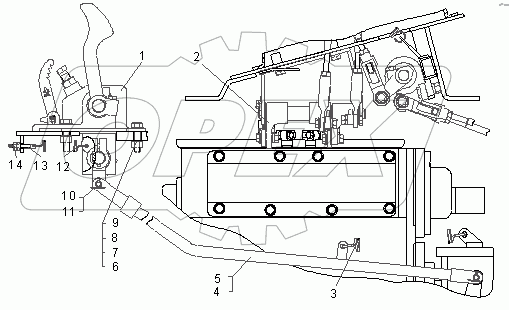 Приводы управления трактором