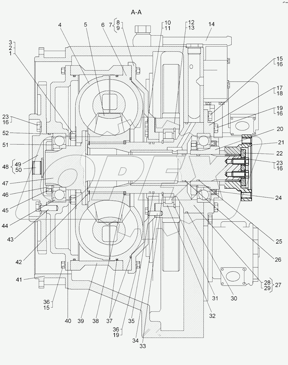 Гидротрансформатор с редуктором приводов - продолжение