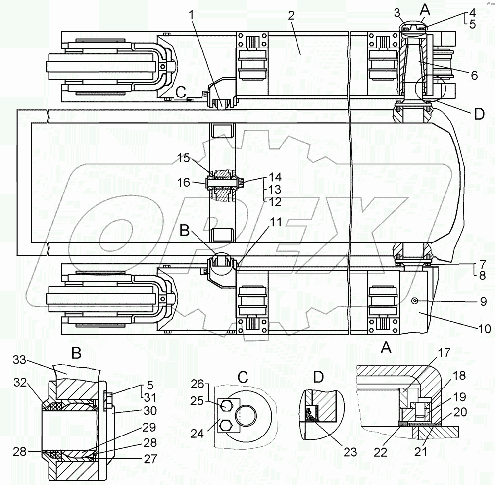 Установка тележек. Балка