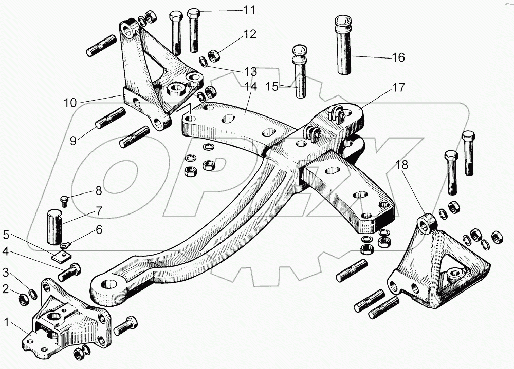 Установка прицепного устройства маятникового типа