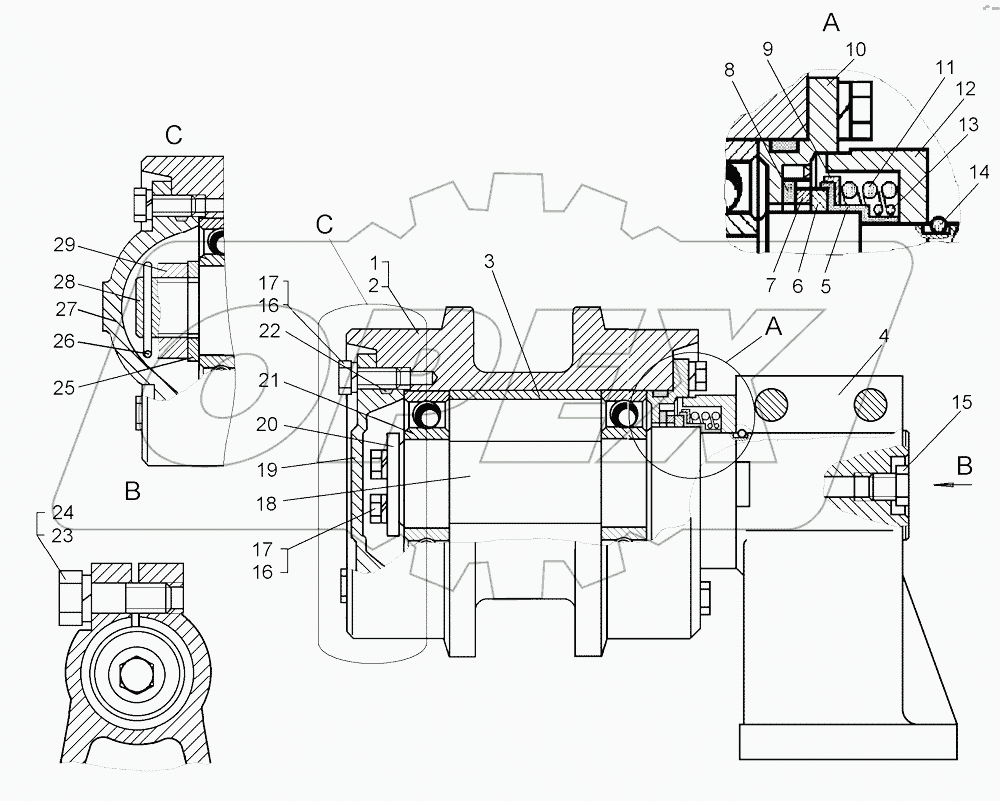 Каток поддерживающий