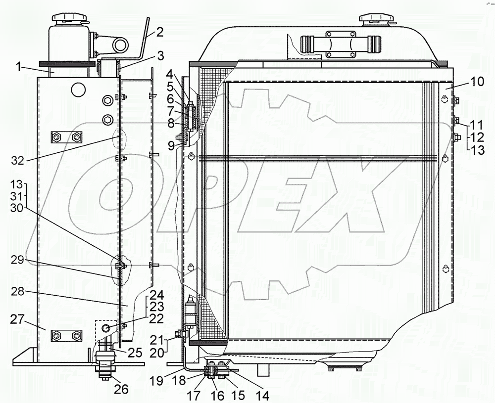 Блок радиаторов