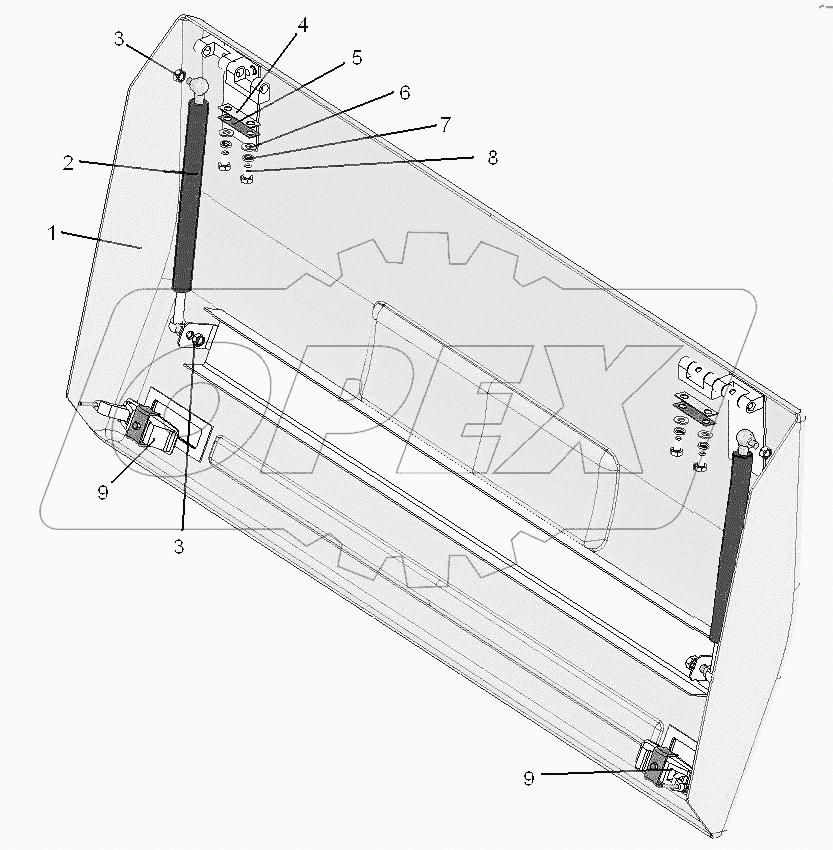 Установка крышки отсека АКБ