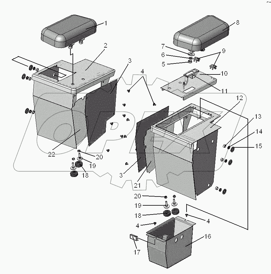 Установка кожухов