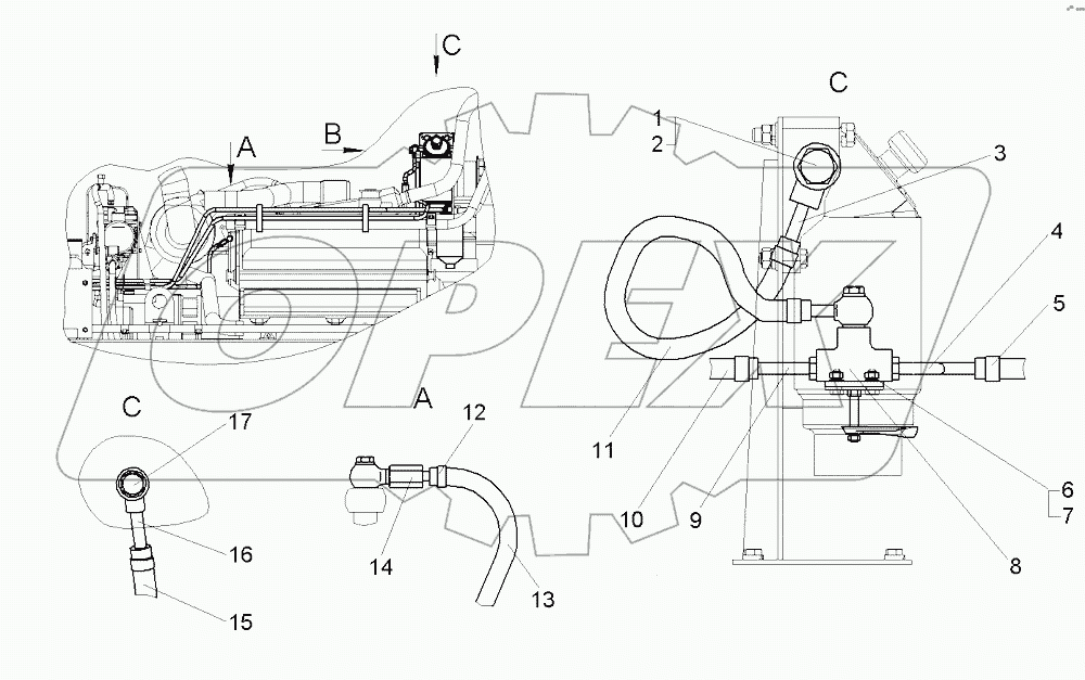 Система трубопроводов топлива