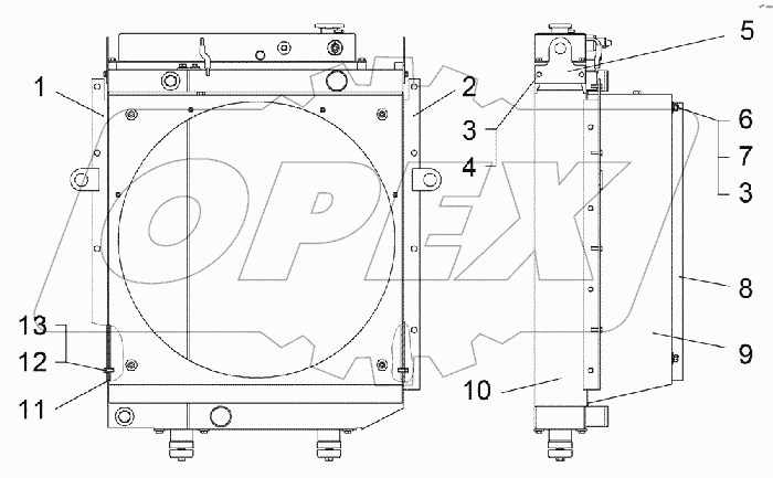 Блок радиаторов