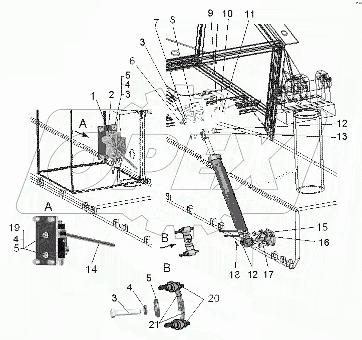Установка привода платформы