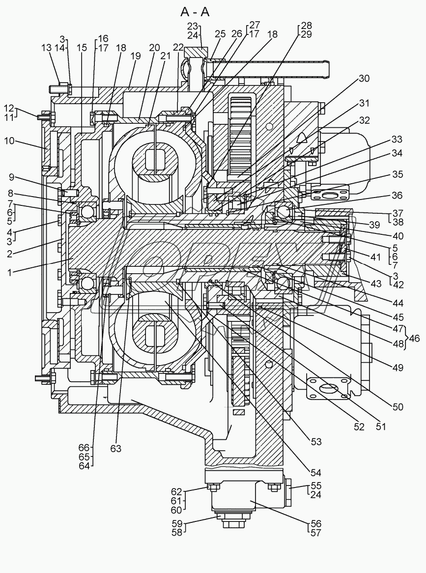 Гидротрансформатор с редуктором приводов 2
