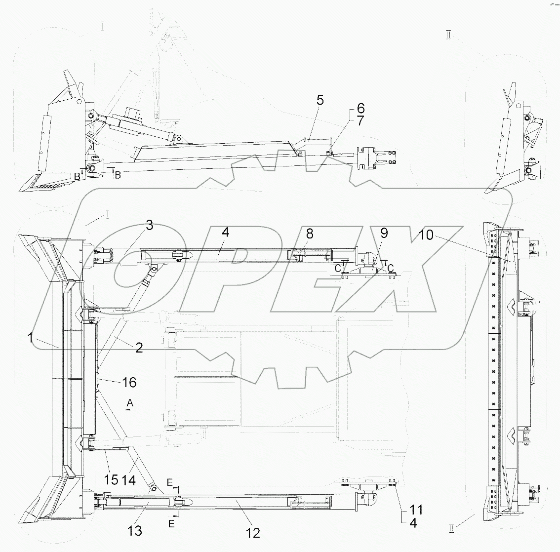 Оборудование бульдозерное 12Е, 12В