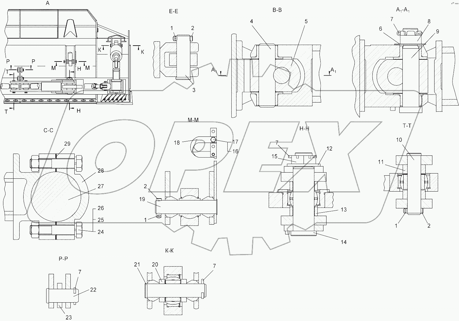 Оборудование бульдозерное 12Е, 12В (продолжение)