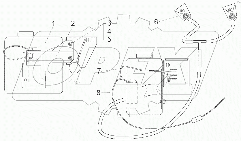 Установка стеклоомывателя