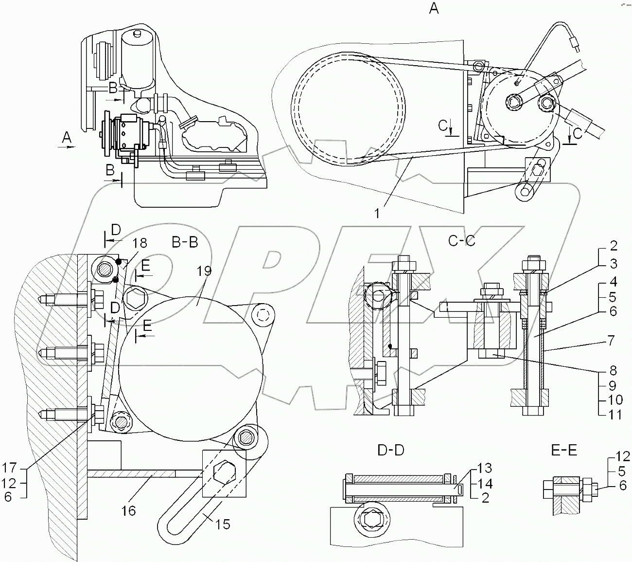 Установка компрессора на двигатель "ЯМЗ"