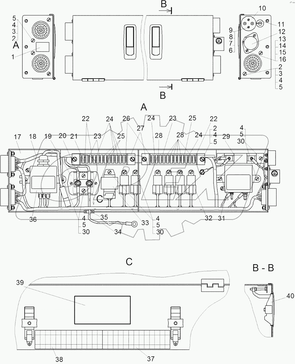 Блок электромонтажный