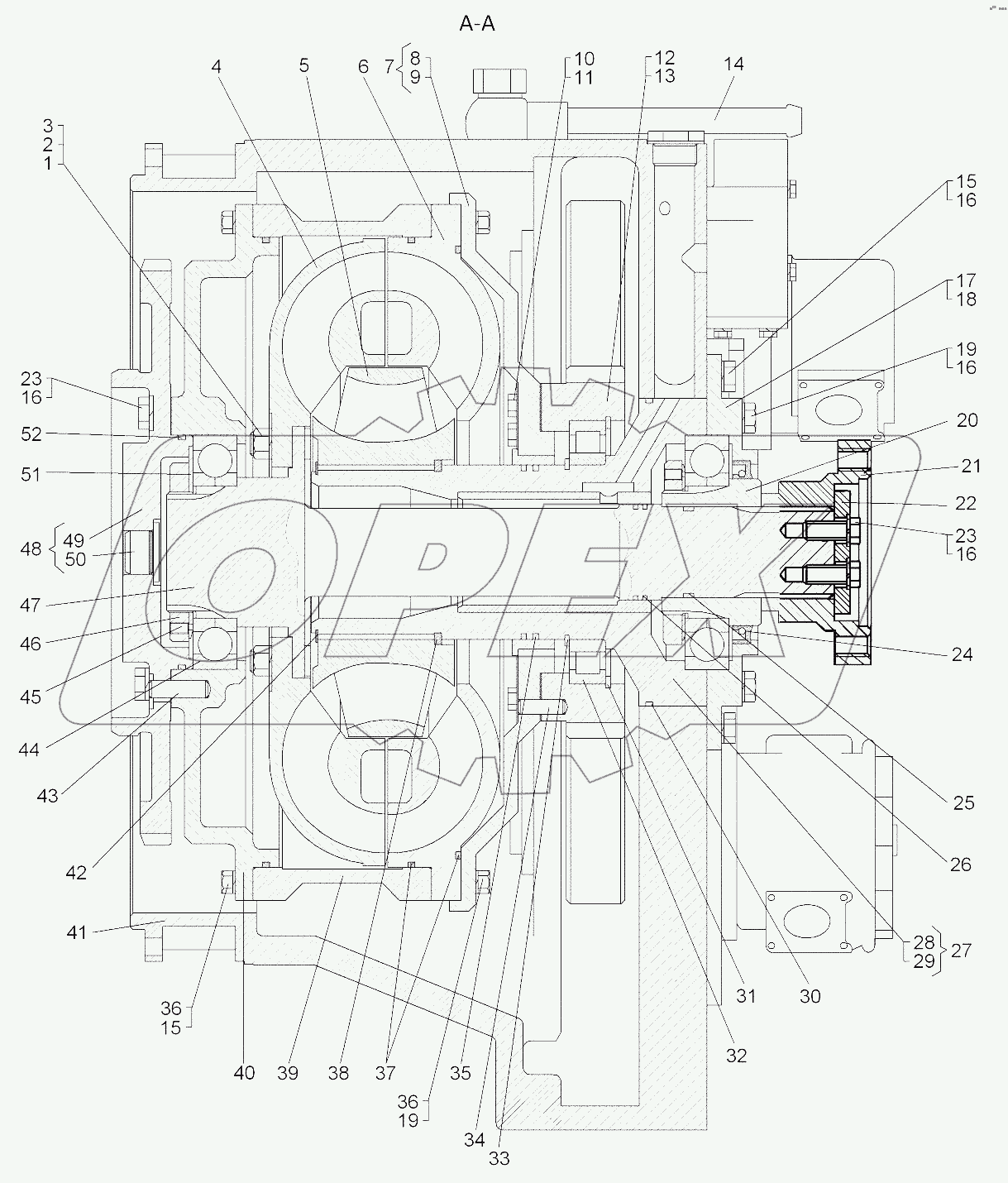 Гидротрансформатор с редуктором приводов - продолжение