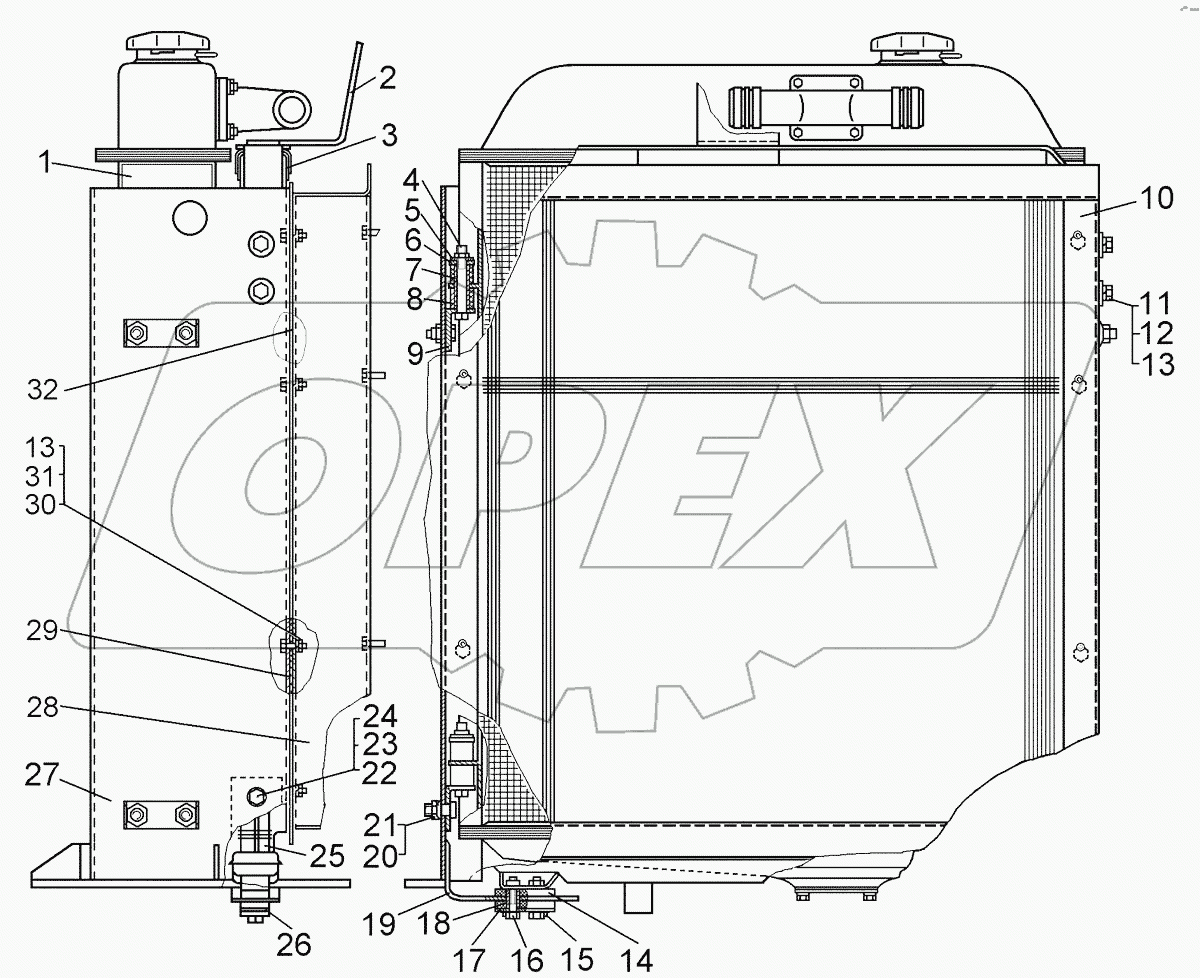 Блок радиаторов 64-08-15СП