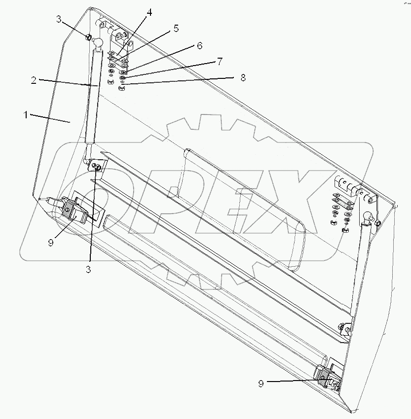 Установка крышки отсека АКБ