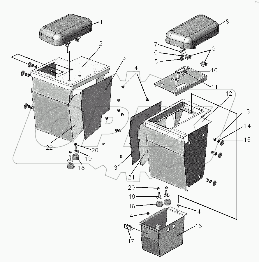 Установка кожухов