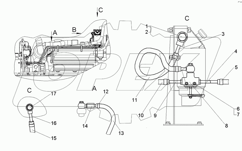 Система трубопроводов топлива