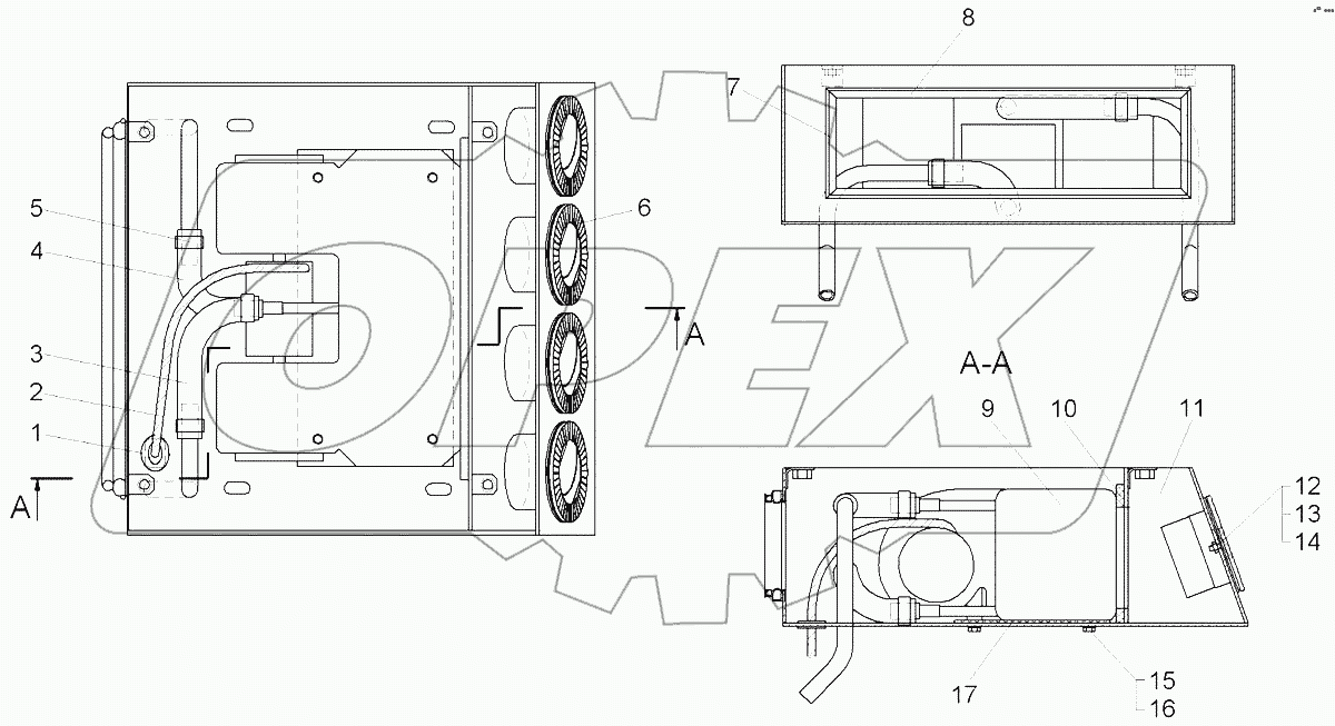 Установка отопителя "ZENITH 8000"